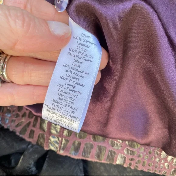 Bradley Bayou plum Genuine Leather Jacket size small - Picture 9 of 10